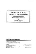 Cover for Introduction to quality engineering : designing quality into products and processes