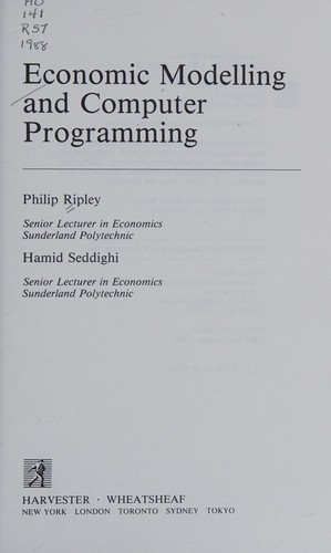 Cover for Economic Modelling
