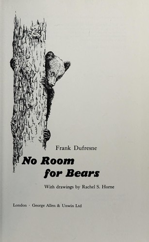 Cover for No room for bears