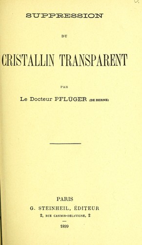Cover for Suppression du crystallin transparent