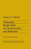 Cover for Philosophy beside itself