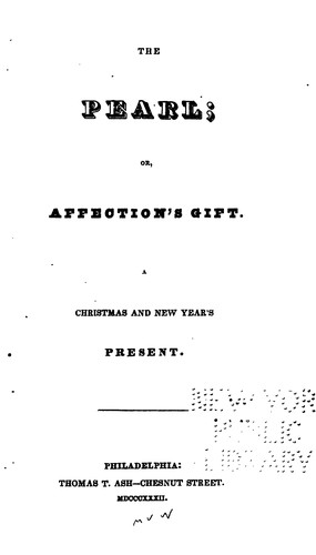 Cover for The Pearl: Or, Affection's Gift