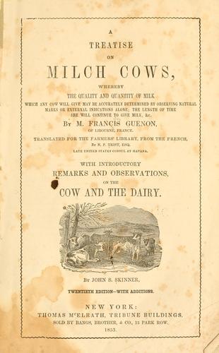Cover for A treatise on milch cows