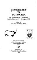 Cover for Democracy in Botswana