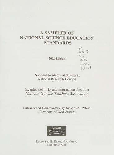 Cover for Nse Standards Sampler