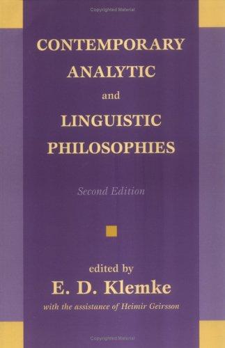 Cover for Contemporary analytic and linguistic philosophies