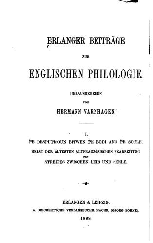 Cover for Erlanger Beiträge zur englischen Philologie