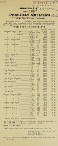 Cover for Surplus list