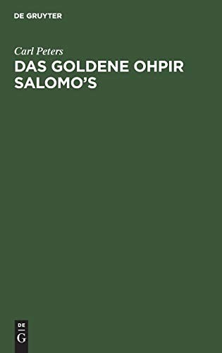 Cover for Goldene Ohpir Salomo's