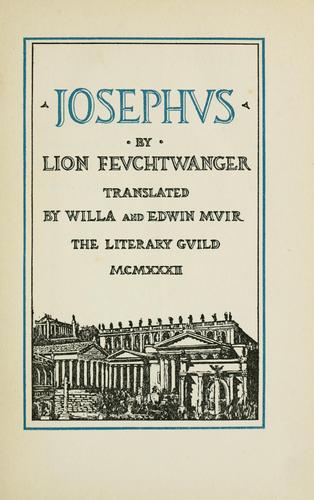 Cover for Josephus