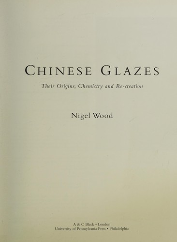 Cover for Chinese Glazes