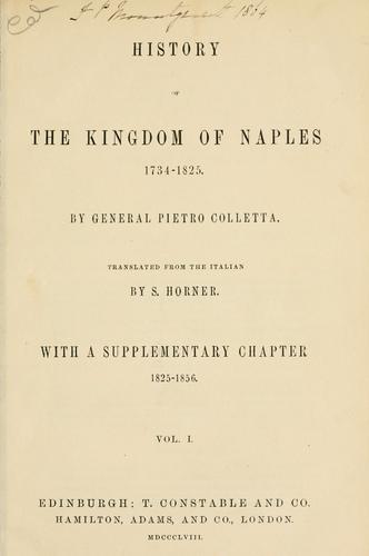 Cover for History of the kingdom of Naples