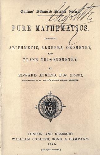 Cover for Pure mathematics