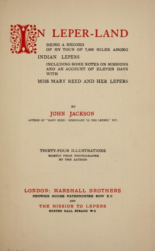 Cover for In leper-land