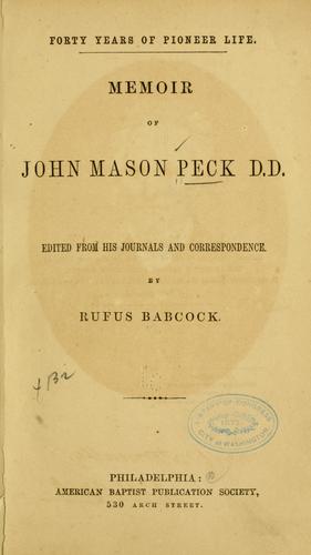 Cover for Forty years of pioneer life