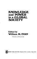 Cover for Knowledge and power in a global society
