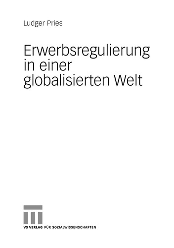Cover for Erwerbsregulierung in einer globalisierten Welt