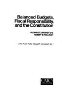 Cover for Balanced budgets, fiscal responsibility, and the Constitution
