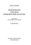 Cover for Peisistratos und sein homerischer Dichter