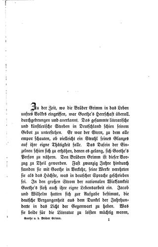 Cover for Goethe und die Brüder Grimm