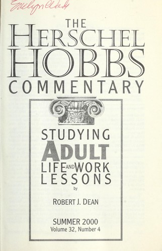 Cover for The Herschel Hobbs Commentary