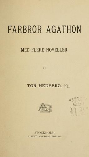 Cover for Farbror Agathon med flere noveller.