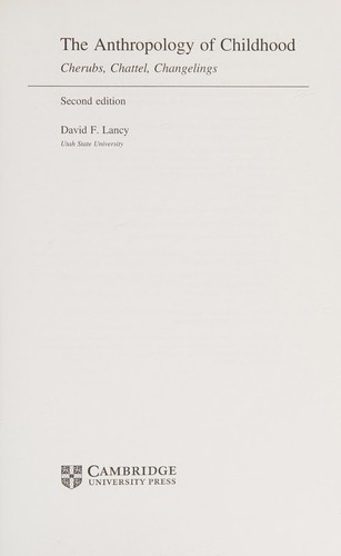 Cover for Anthropology of Childhood