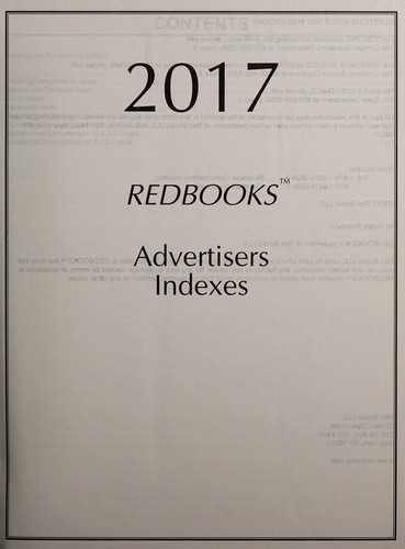 Cover for REDBOOKS BUSINESS CLASSIFICATIONS 2016