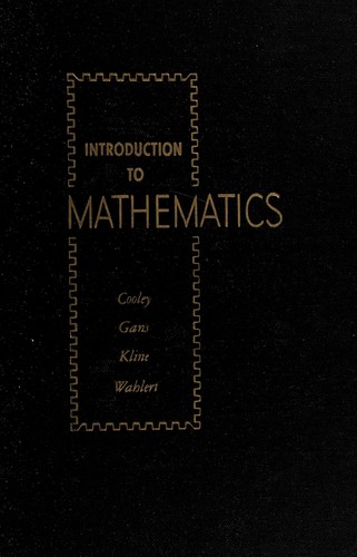 Cover for Introduction to mathematics