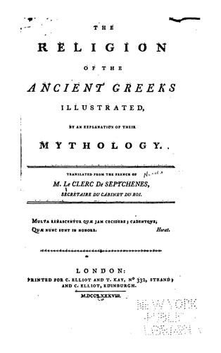 Cover for The Religion of the Ancient Greeks