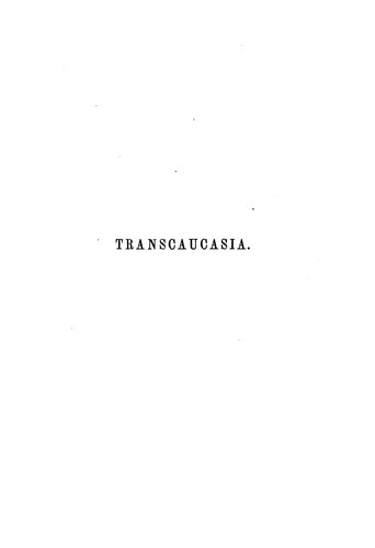 Cover for Transcaucasia.