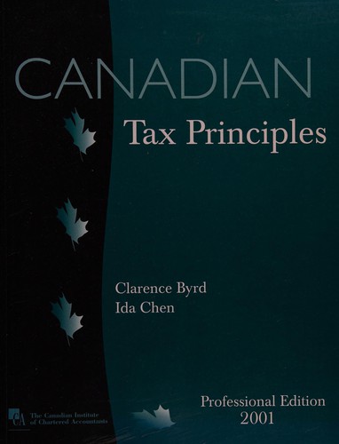 Cover for Canadian Tax Principles Professional Edition 2001