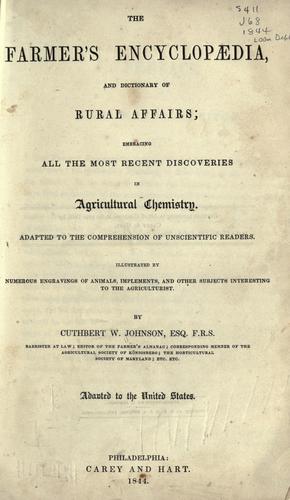 Cover for farmer's encyclopædia, and dictionary of rural affairs