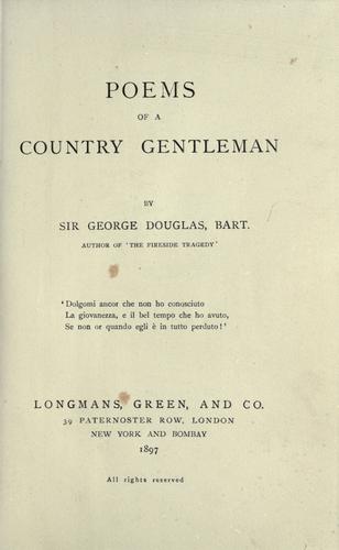 Cover for Poems of a country gentleman.