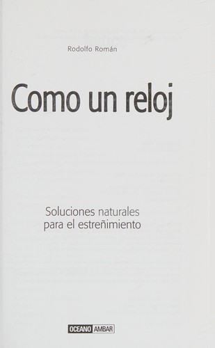 Cover for Como un reloj