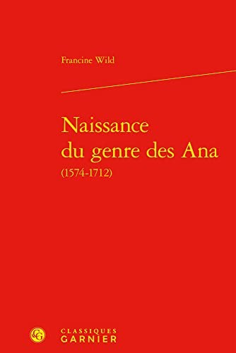 Cover for Naissance du Genre des Ana