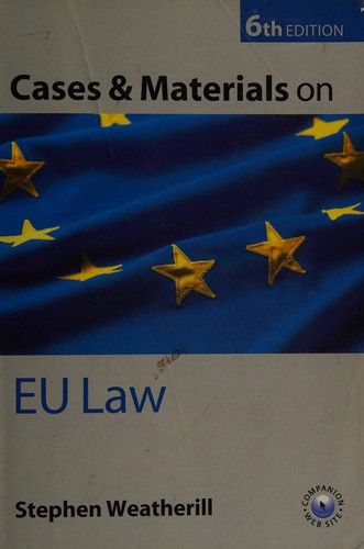Cover for Cases and materials on EU law