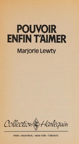 Cover for Pouvoir Enfin T'Aimer