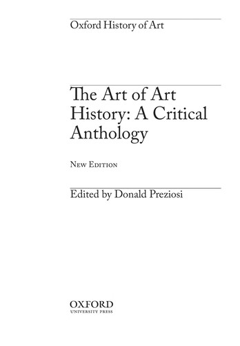 Cover for The art of art history