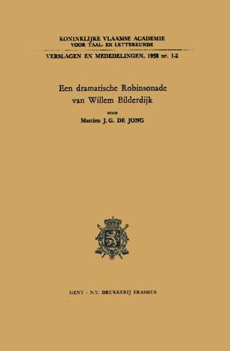 Cover for Een dramatische Robinsonade van Willem Bilderdijk