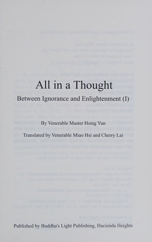 Cover for All in a Thought