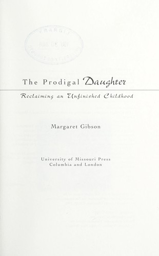 Cover for The prodigal daughter