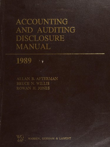 Cover for Accounting and auditing disclosure manual, 1989
