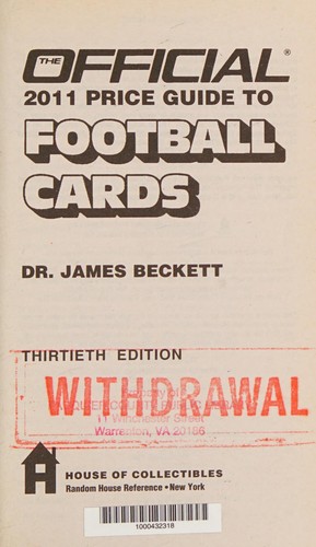 Cover for Beckett Official Price Guide to Football Cards 2011, Edition #30