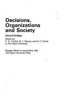 Cover for Decisions, organizations and society