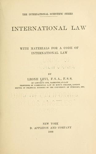 Cover for International law