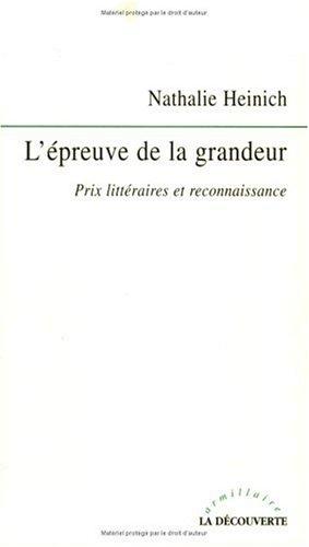 Cover for L' épreuve de la grandeur
