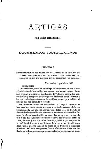 Cover for Artigas