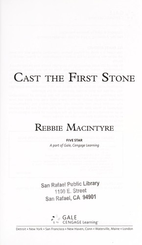 Cover for Cast the first stone