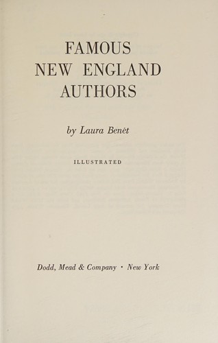 Cover for Famous New England authors.